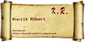 Kuczik Róbert névjegykártya
